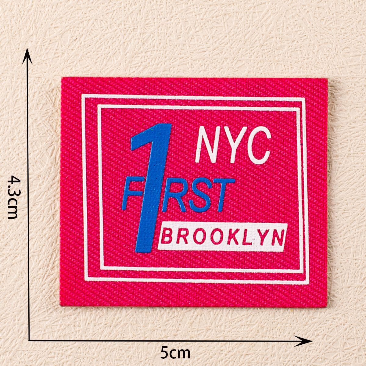 NEW YORK CITY Ručne vyrobený 3D samolepiaci textilný štítok 15 KS