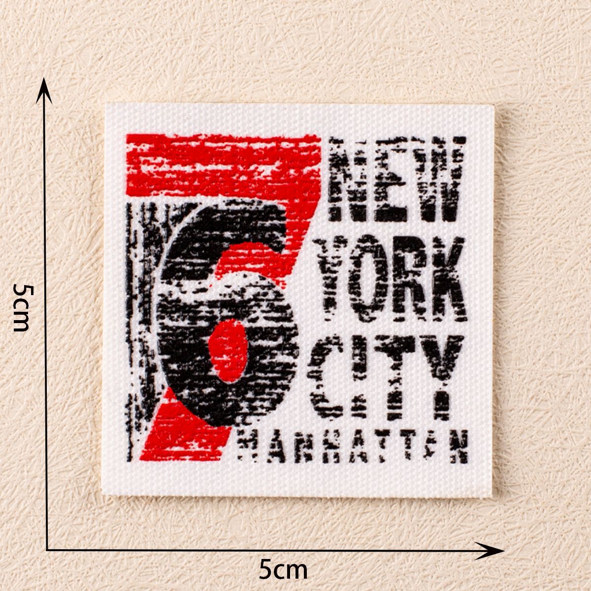 NEW YORK CITY Ručne vyrobený 3D samolepiaci textilný štítok 15 KS