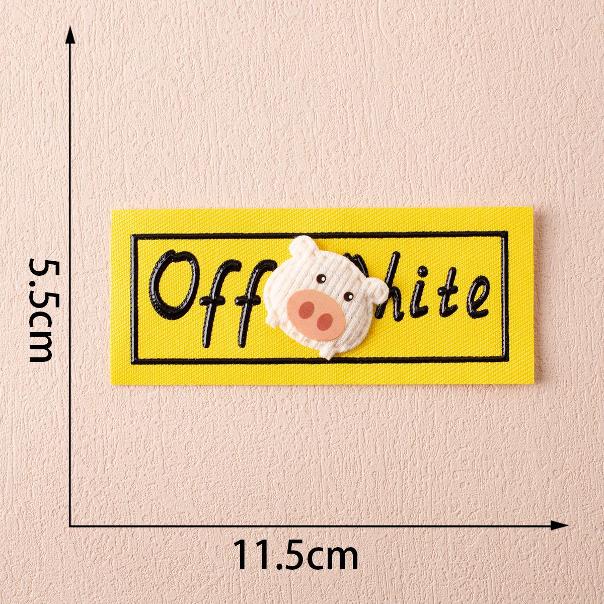 Etiqueta de Tecido Impressa 3D Offset Feita à Mão Off-White Única 6pcs
