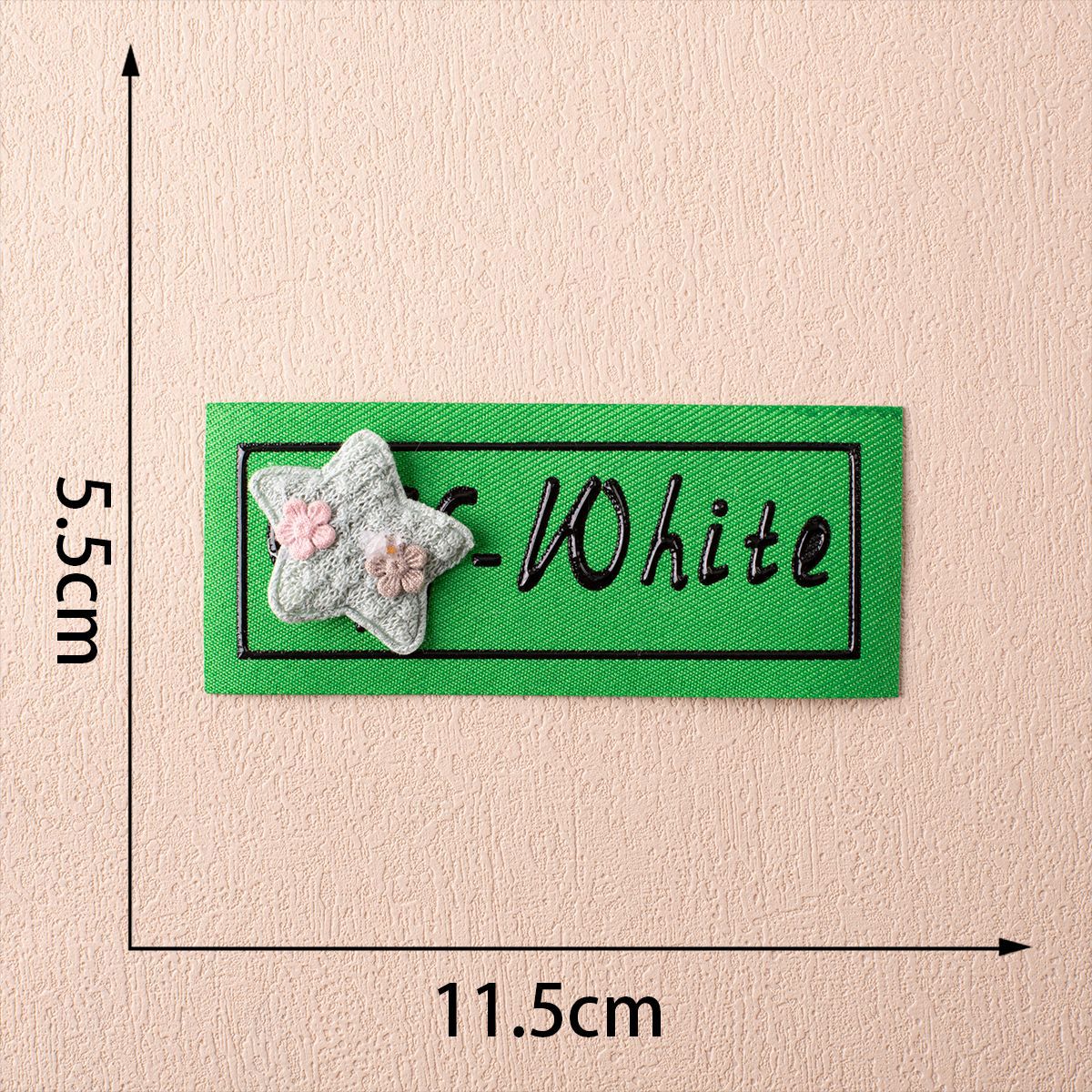 Etiqueta de Tecido Impressa 3D Offset Feita à Mão Off-White Única 6pcs