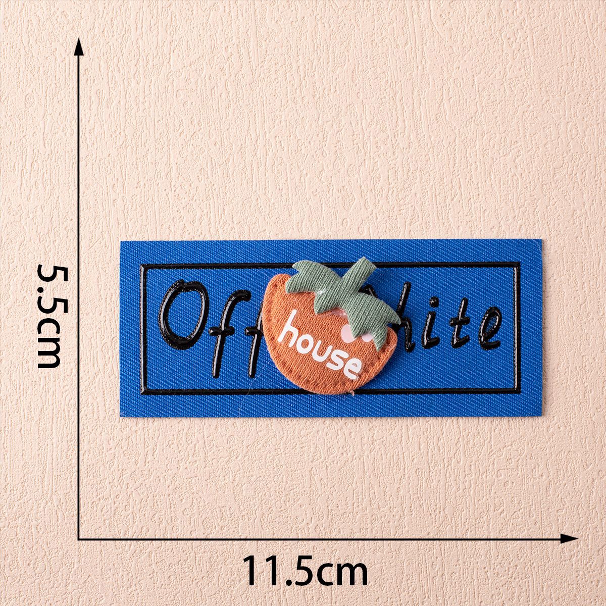 Etiqueta de Tecido Impressa 3D Offset Feita à Mão Off-White Única 6pcs