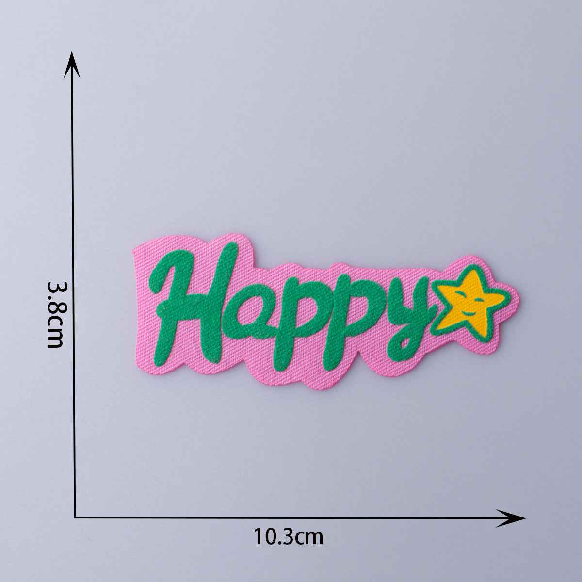 Vivid 3D 'Happy, Luck, Sweet, Good, Halloween' Fabric Patches 11pcs - Lots of Buttons