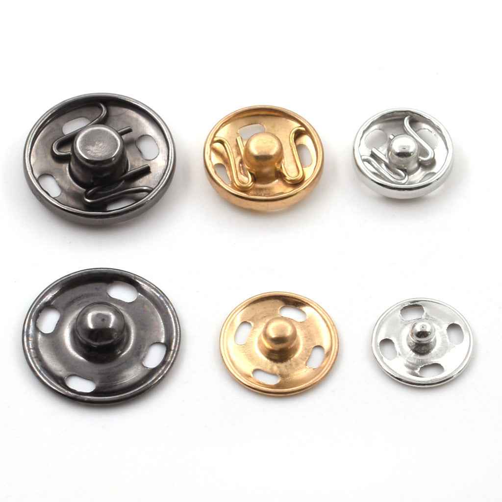 Metal Snap Buttons Fasteners for Clothing & Crafts 60 Pack(3 Colors)
