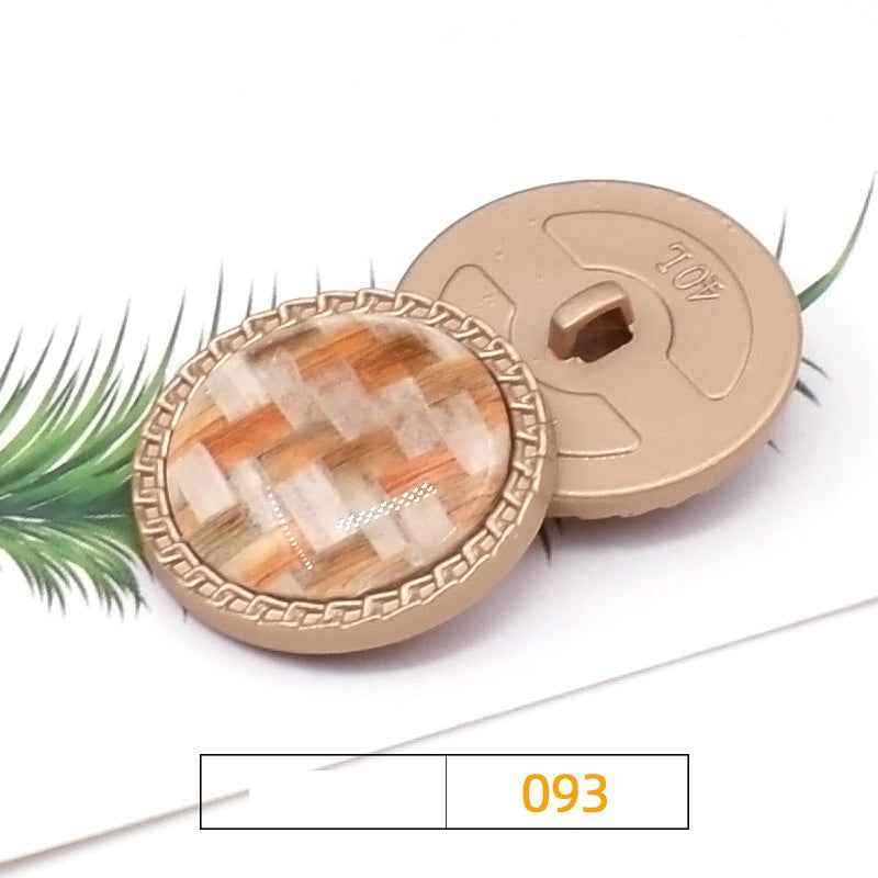 18/23/25mm Korean-Style Woven Fabric-Covered Shank Buttons 18 Pack