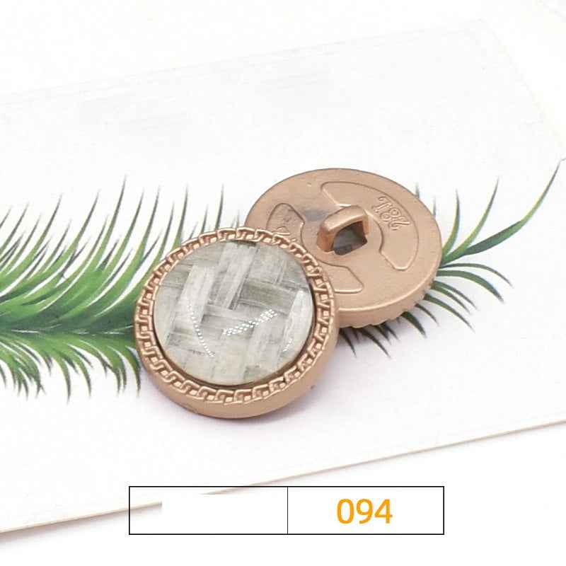 18/23/25mm Korean-Style Woven Fabric-Covered Shank Buttons 18 Pack