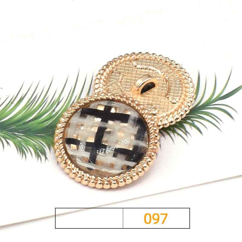 18/23/25mm Korean-Style Woven Fabric-Covered Shank Buttons 18 Pack