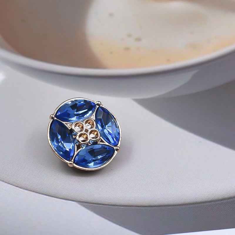 12.5/15/18mm French Rhinestone Shank Buttons for Dresses & Blouses 10pcs