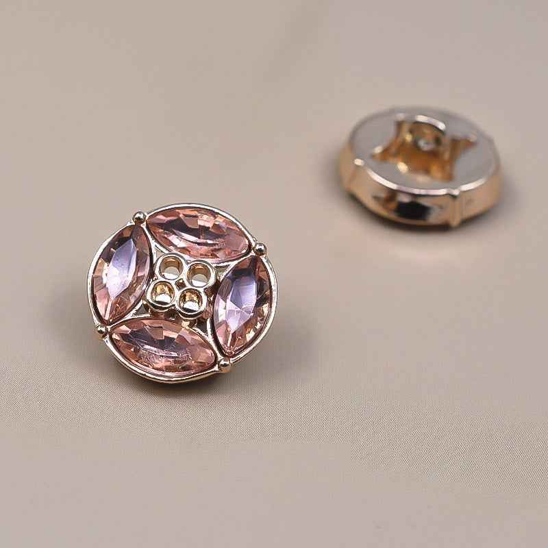 12.5/15/18mm French Rhinestone Shank Buttons for Dresses & Blouses 10pcs