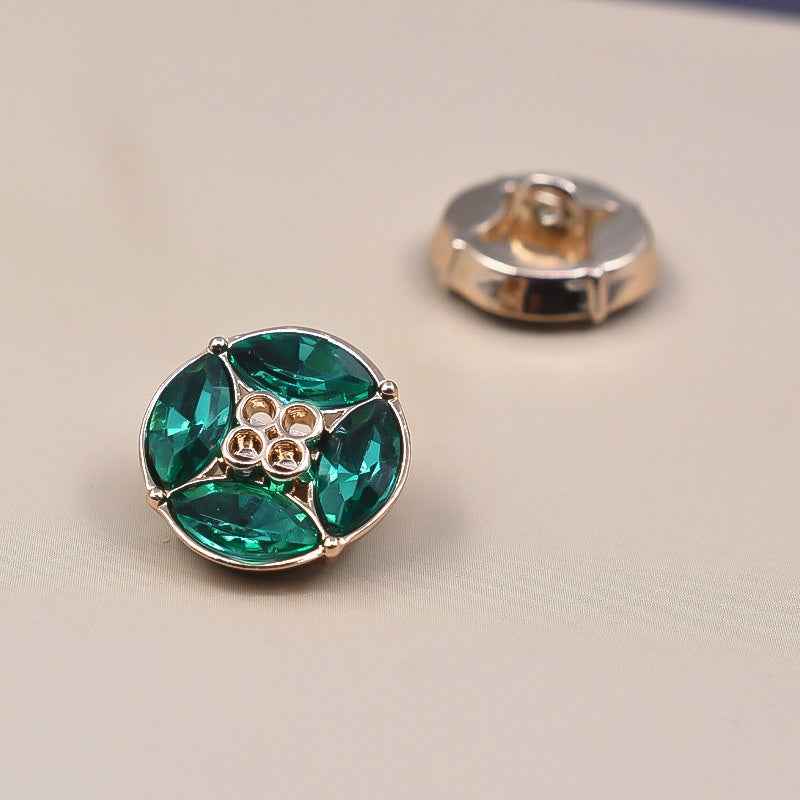 12.5/15/18mm French Rhinestone Shank Buttons for Dresses & Blouses 10pcs