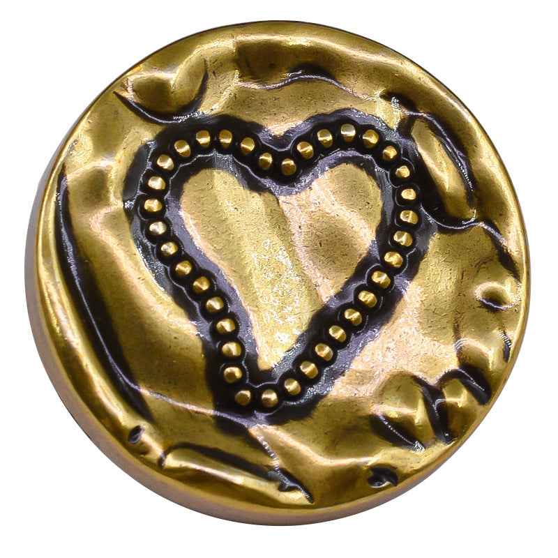 18/23mm Vintage Heart Metal Shank Button for Blouses Cardigans 20 Pack