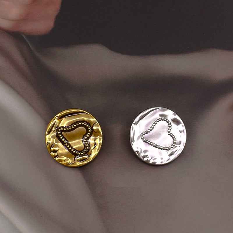 18/23mm Vintage Heart Metal Shank Button for Blouses Cardigans 20 Pack