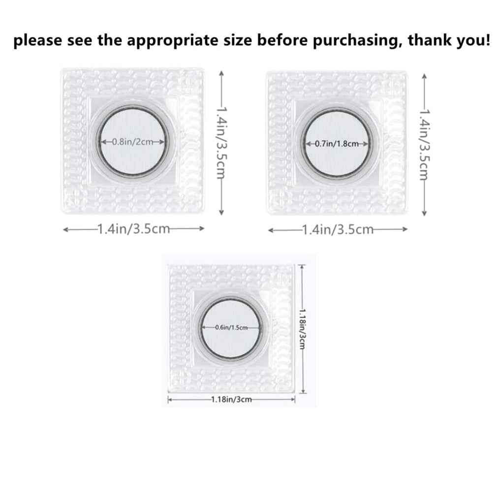 30 Pairs Hidden Sew PVC Magnetic Snap Buttons Fastener