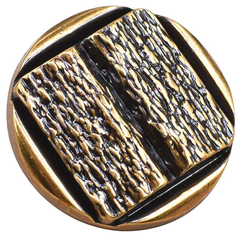 Vintage Gold & Silver Metal Shank Buttons with Concave Surface 24 Pack