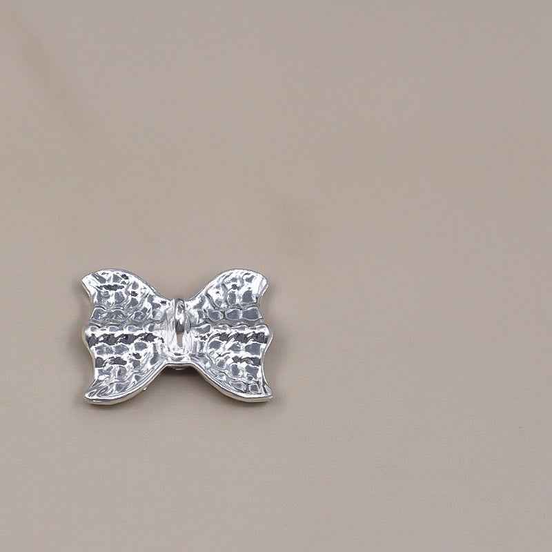 Silver Rhinestone Bow Shank Buttons for Cardigans Knitwear 10pcs