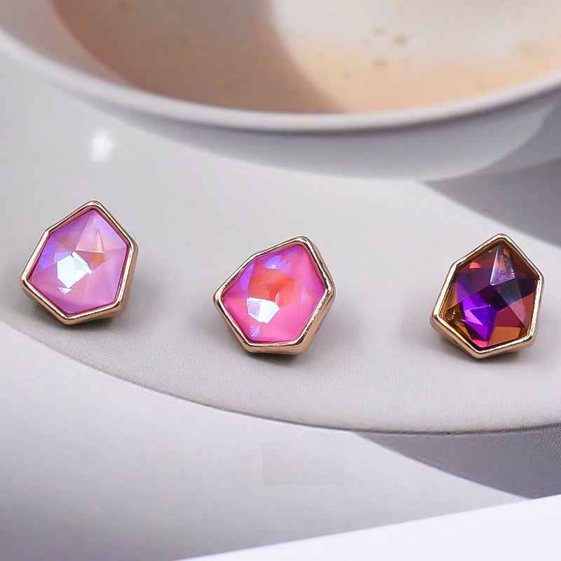 10mm Irregular Rhinestone Buttons for Blouses Dress 48 Pack(8 Color)