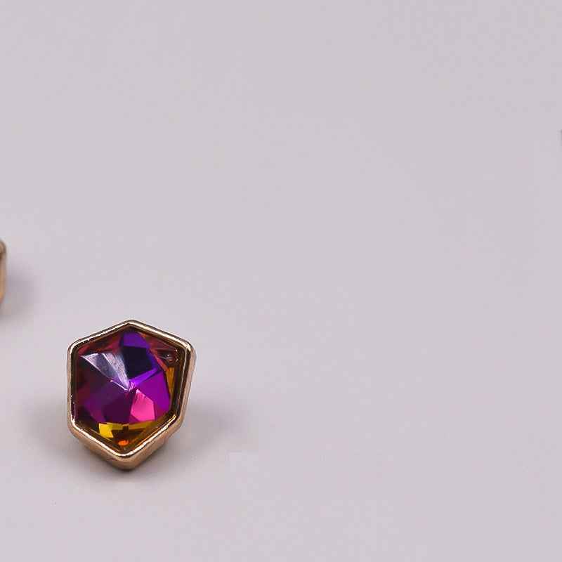 10mm Irregular Rhinestone Buttons for Blouses Dress 48 Pack(8 Color)