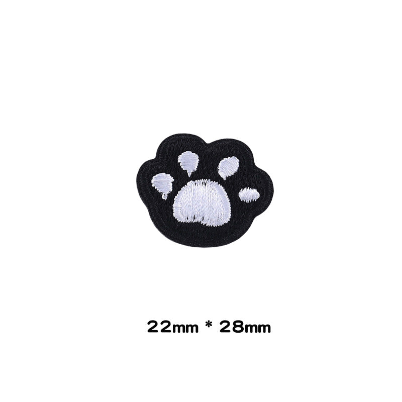 Self-Adhesive Little Black Cat Embroidered Patches 10 Pack