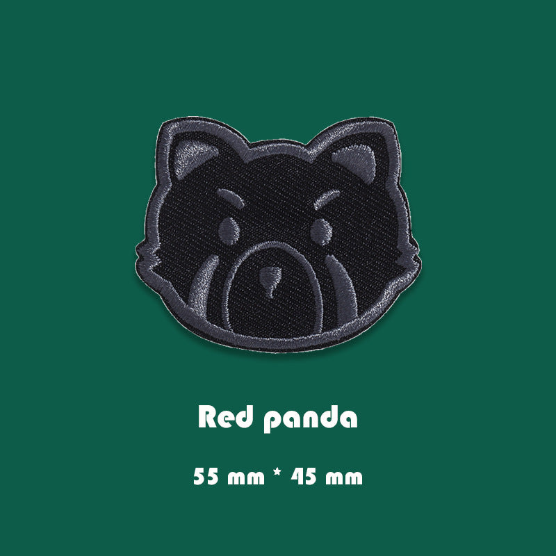 Self-Adhesive Black Embroidered Badge Patches for Down Jackets 16 Pack