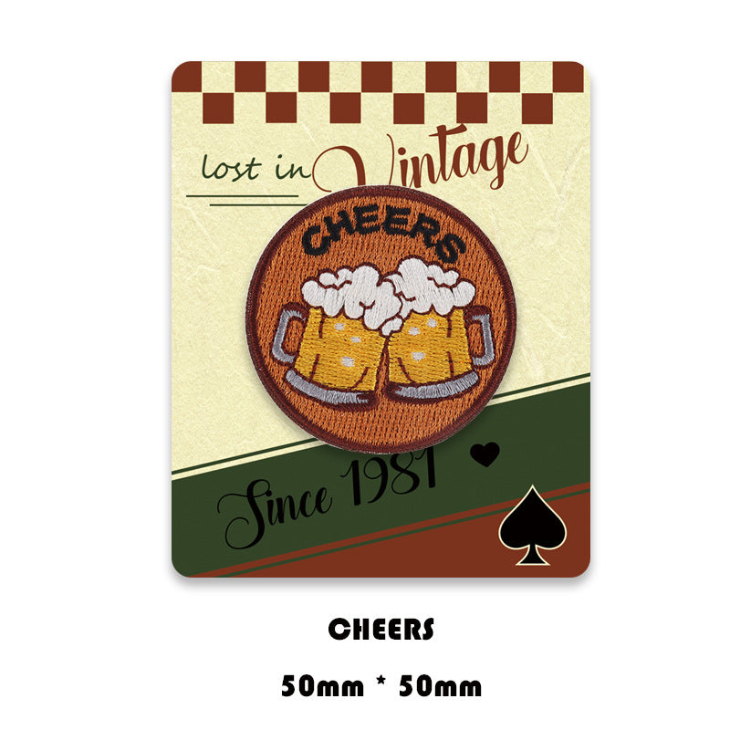 Lost In Vintage Self-Adhesive Embroidered Patches 6 Pack