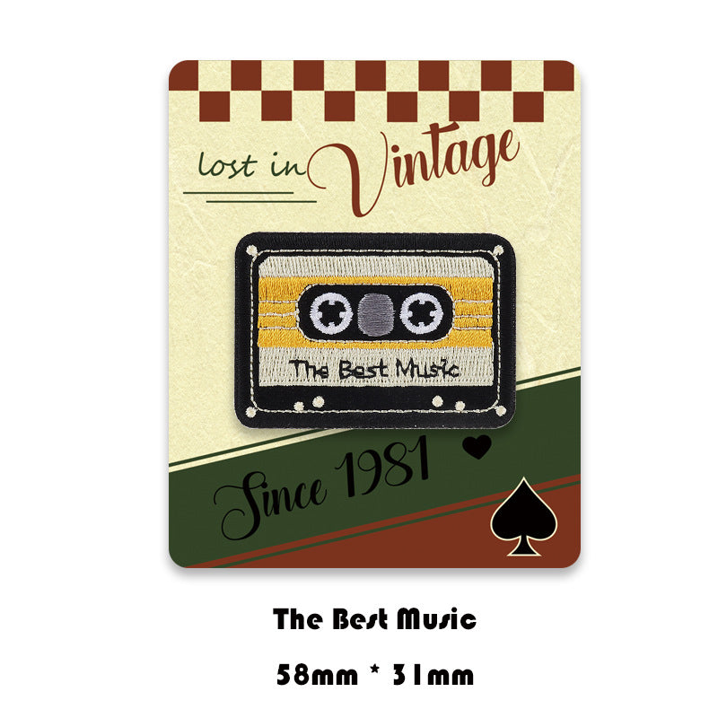 Lost In Vintage Self-Adhesive Embroidered Patches 6 Pack