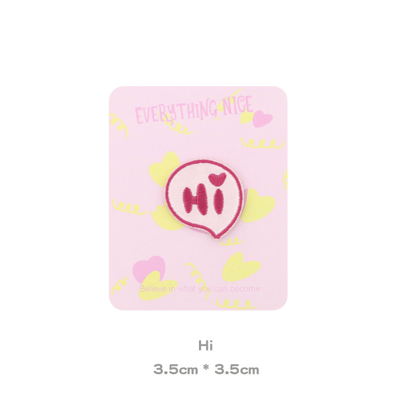 Pink Strawberry Bear Head & Paw Self-Adhesive Embroidered Patches 5 Pack