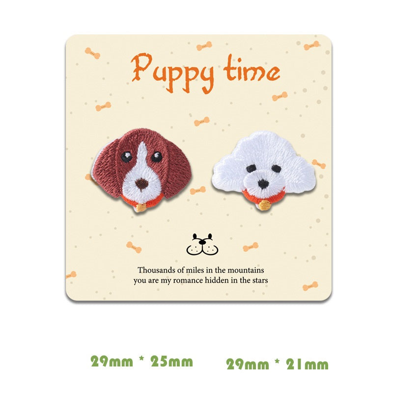 Adorable Self-Adhesive Puppy Time Dog Patches 10 Pack