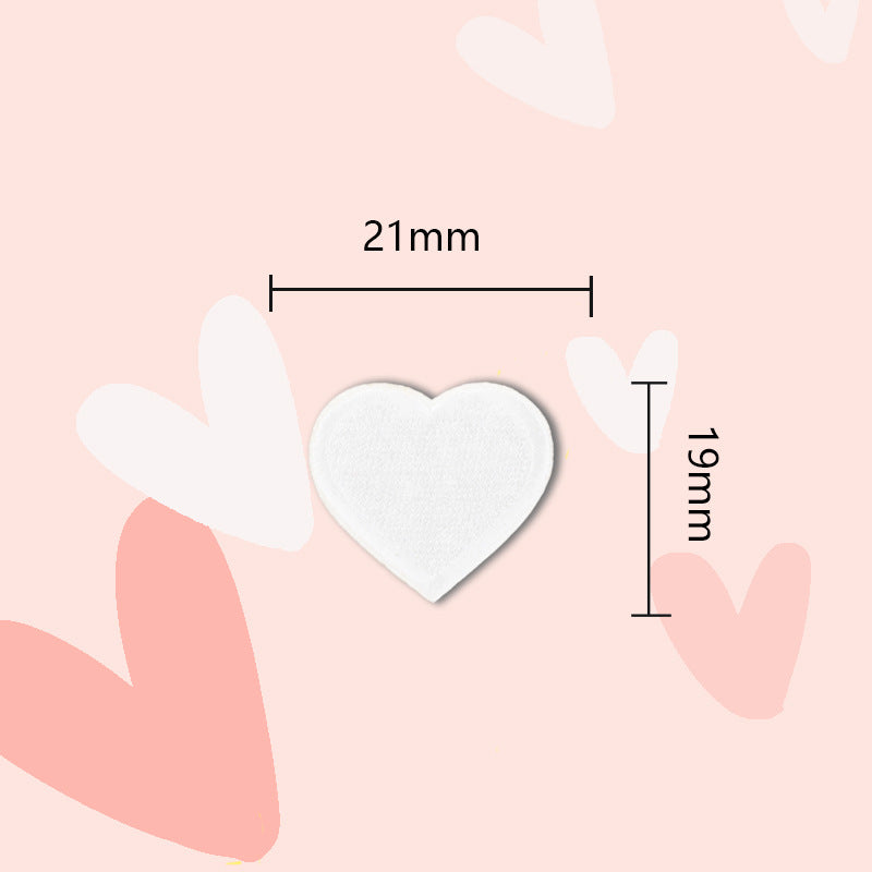 15 Colors Love Heart Self-Adhesive Embroidered Patches 30 Pack(Small + Large)