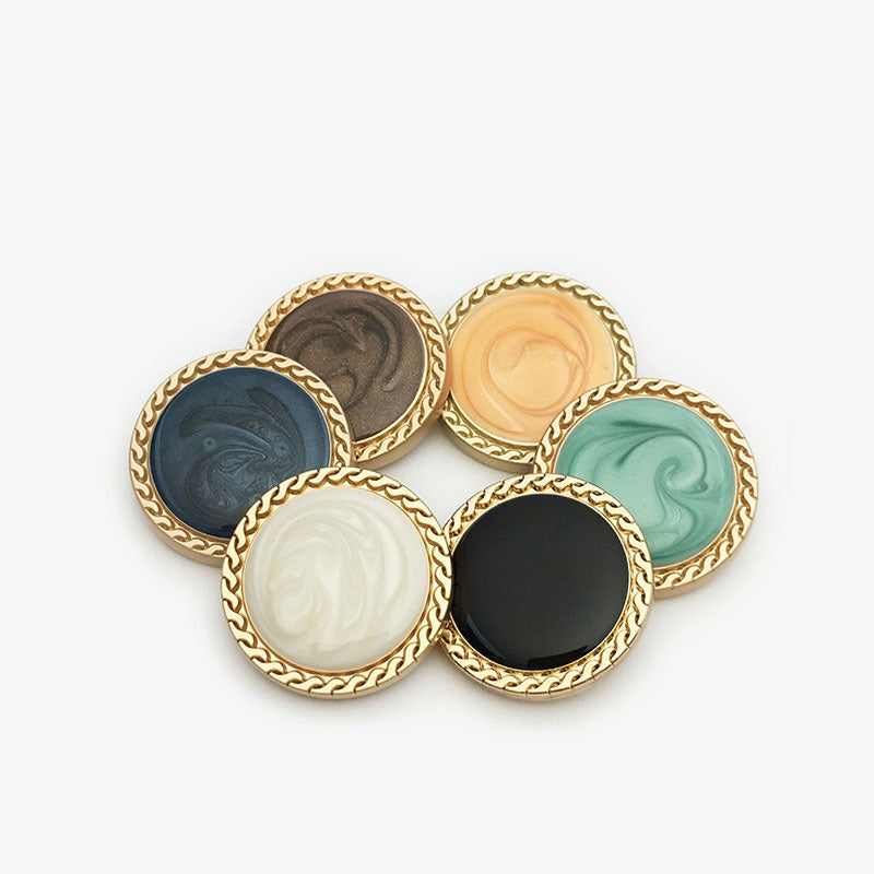 15mm/20mm/25mm Flat Resin Metal Shank Coat Buttons 20pcs