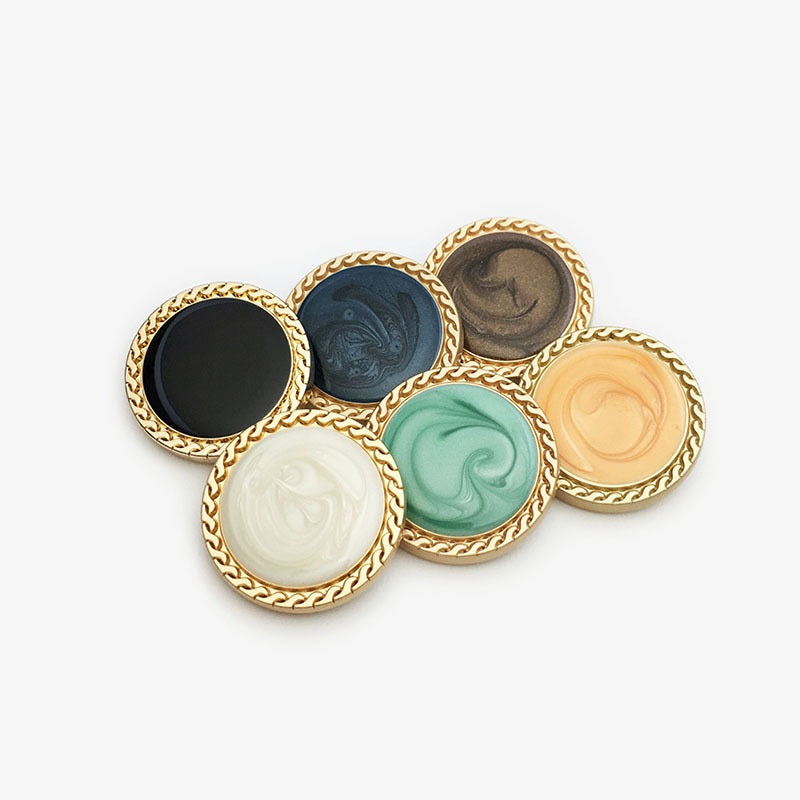 15mm/20mm/25mm Flat Resin Metal Shank Coat Buttons 20pcs