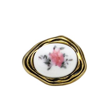 12×15mm Gold Bronze Irregular Metal Flower Buttons 20pcs